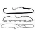 Multilayer Crystal Alloy Velvet Choker Necklace For Women